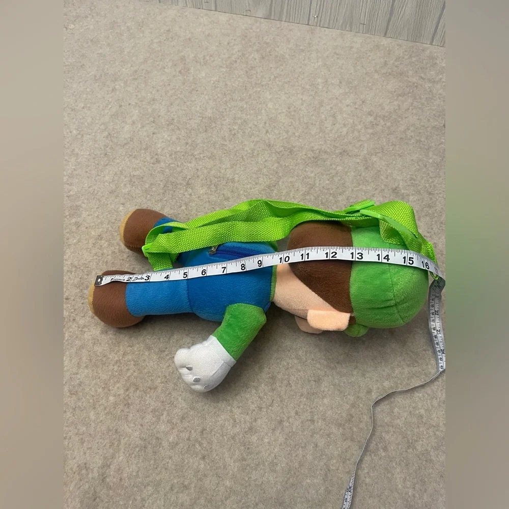 Nintendo Super Mario Luigi Green Plush Stuffed Backpack by Bioworld